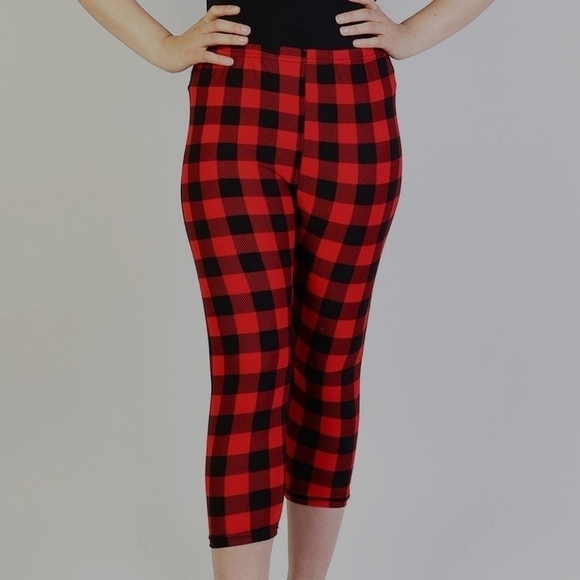 BUFFALO Plaid Red & Black Check Lumber Jack Capris size 2-10 NWT - Picture 3 of 4